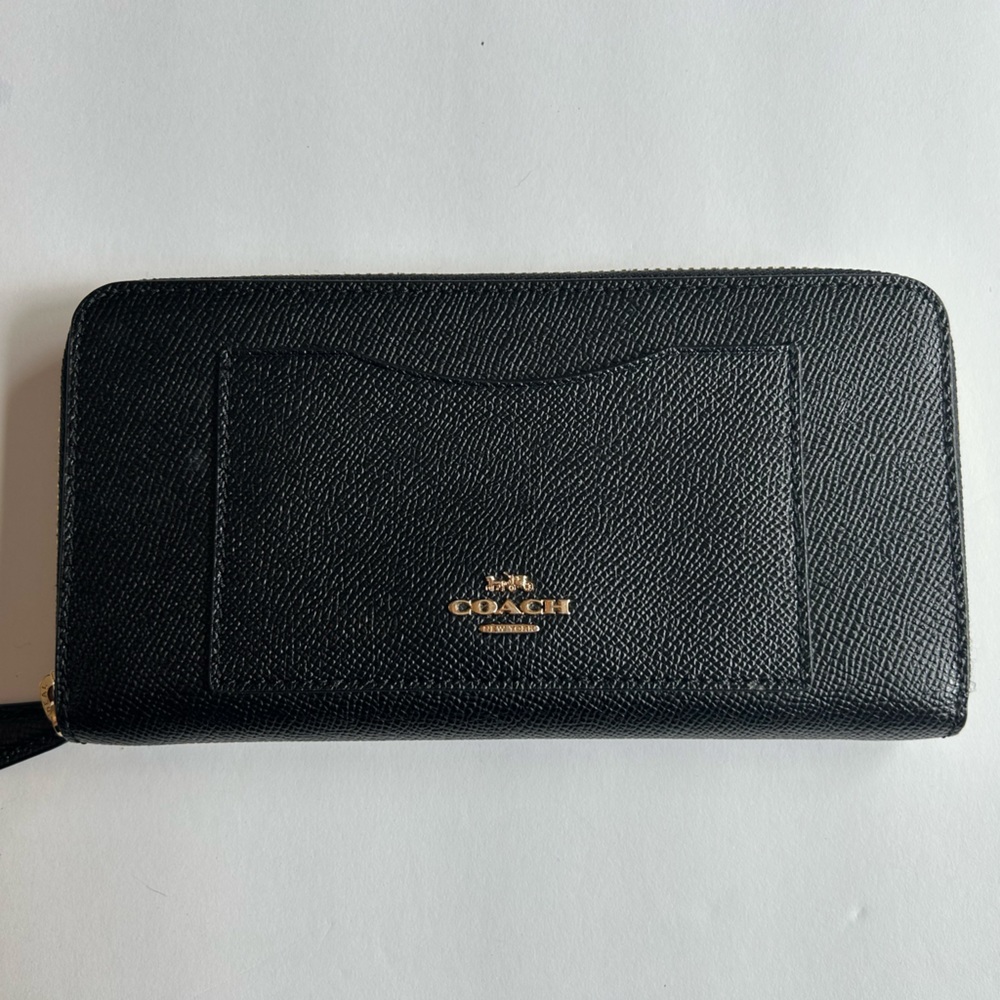 Coach long zip around wallet